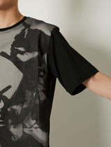 TRANSPARENT FLOWER T LAYERED T-SHIRTS