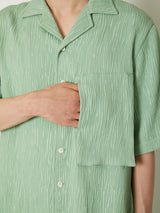 CREPE OPEN COLLAR SHIRTS