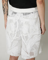 MESH EMBROIDERY SHORTS