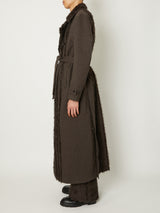 FUR TWEED DOUBLE BRESTED COAT