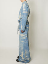 TAAKK DENIM JUMPSUIT  indigo bleach