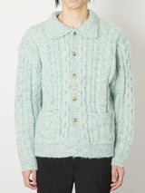 MULTICOLOR CABLE KNIT CARDIGAN