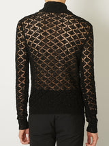MULTI-COLORED HALF-ZIP KNIT