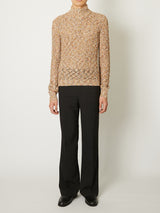 MULTI-COLORED HALF-ZIP KNIT