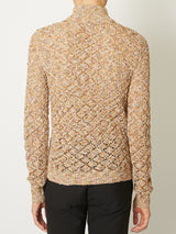 MULTI-COLORED HALF-ZIP KNIT