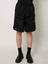 MESH EMBROIDERY SHORTS