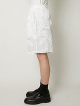 MESH EMBROIDERY SHORTS