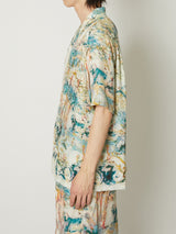 SILK OPEN COLLAR SHIRT