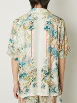 SILK OPEN COLLAR SHIRT