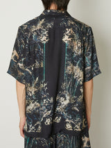 SILK OPEN COLLAR SHIRT