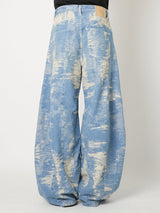 DENIM CURVED PANTS - TAAKK