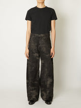 DENIM CURVED PANTS - TAAKK