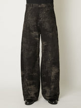 DENIM CURVED PANTS - TAAKK
