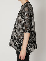 EUROPEAN MOTIF MESH T-SHIRTS - TAAKK