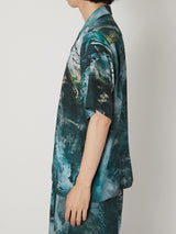 MARBLED PAISLEY SILK SHIRT - TAAKK