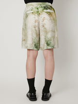 MARBLED PAISLEY SILK SHORTS - TAAKK