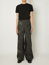 MIX TURE DENIM WIDE 5-POCKET PANTS MODEL - TAAKK