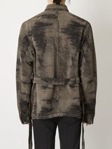 MOLE JACQUARD DENIM BLOUSON - TAAKK