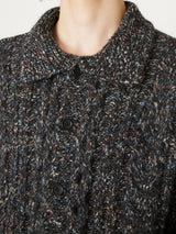 MULTICOLOR CABLE KNIT CARDIGAN - TAAKK
