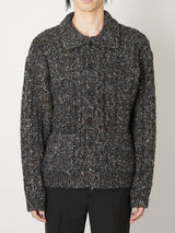 MULTICOLOR CABLE KNIT CARDIGAN - TAAKK