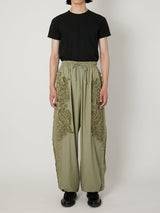 SCULPTURAL EMBROIDERY TRACK PANTS - TAAKK