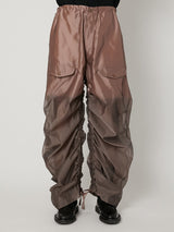 SHEER GRADATION PARACHUTE PANTS - TAAKK