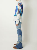 TAAKK DENIM FLARE 5 POCKET PANTS BLEACH - TAAKK