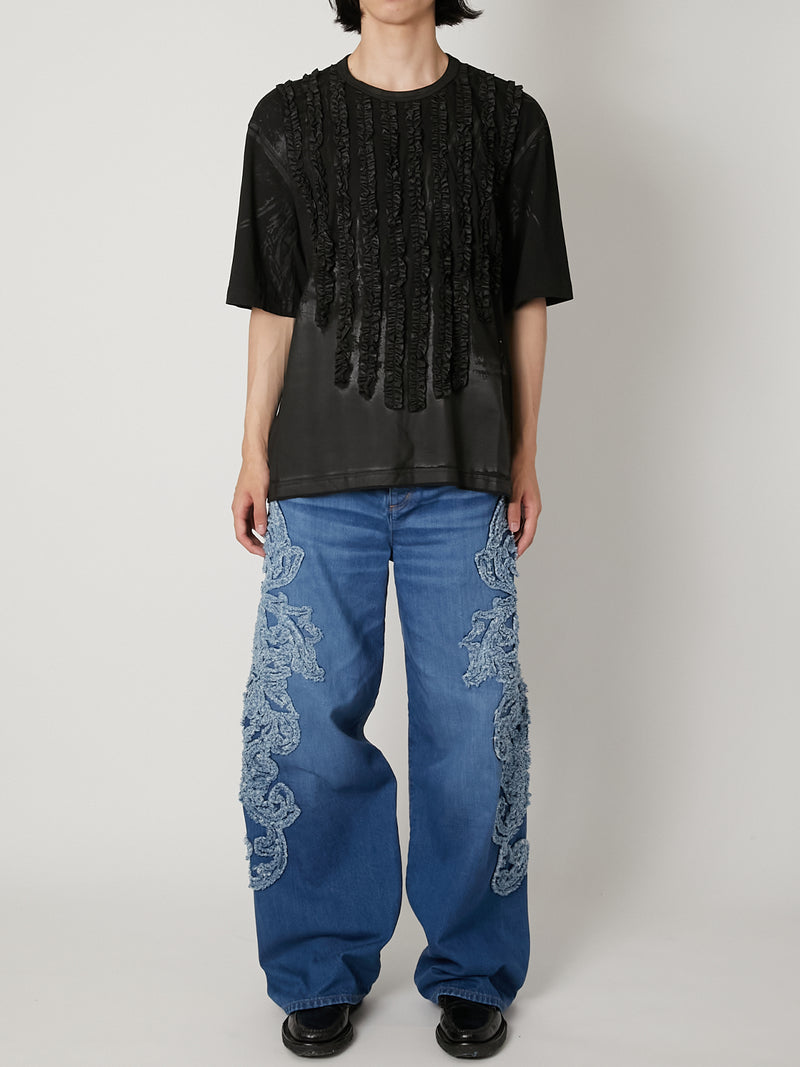 RUFFLE PRINT T-SHIRTS