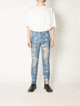 TAAKK DENIM SKINNY INDIGO BLEACH　13.5 OZ.