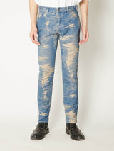 TAAKK DENIM SKINNY INDIGO BLEACH　13.5 OZ.
