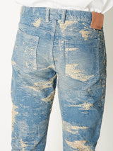TAAKK DENIM SKINNY INDIGO BLEACH　13.5 OZ.