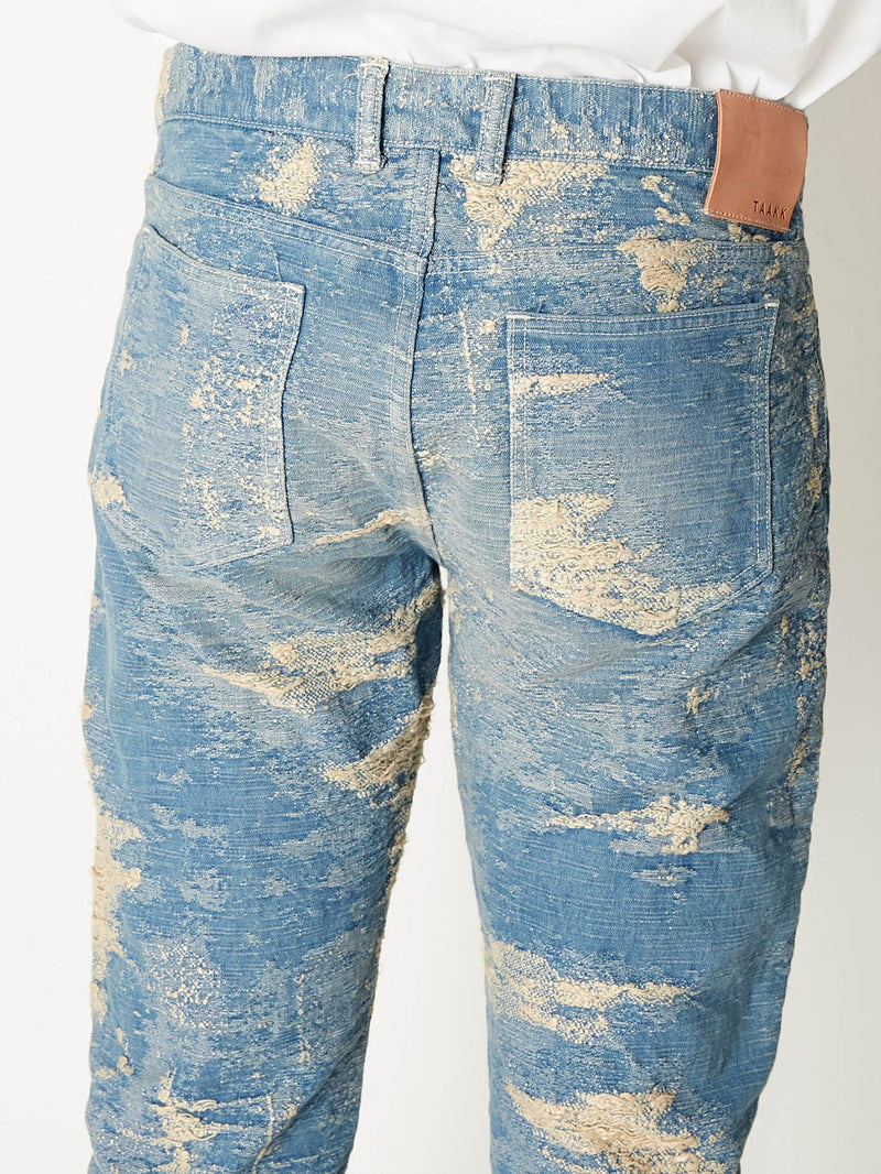 TAAKK DENIM SKINNY INDIGO BLEACH　13.5 OZ.