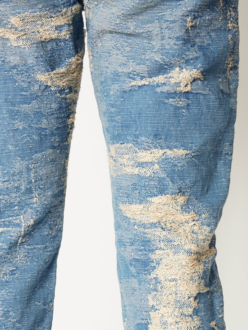 TAAKK DENIM SKINNY INDIGO BLEACH　13.5 OZ.