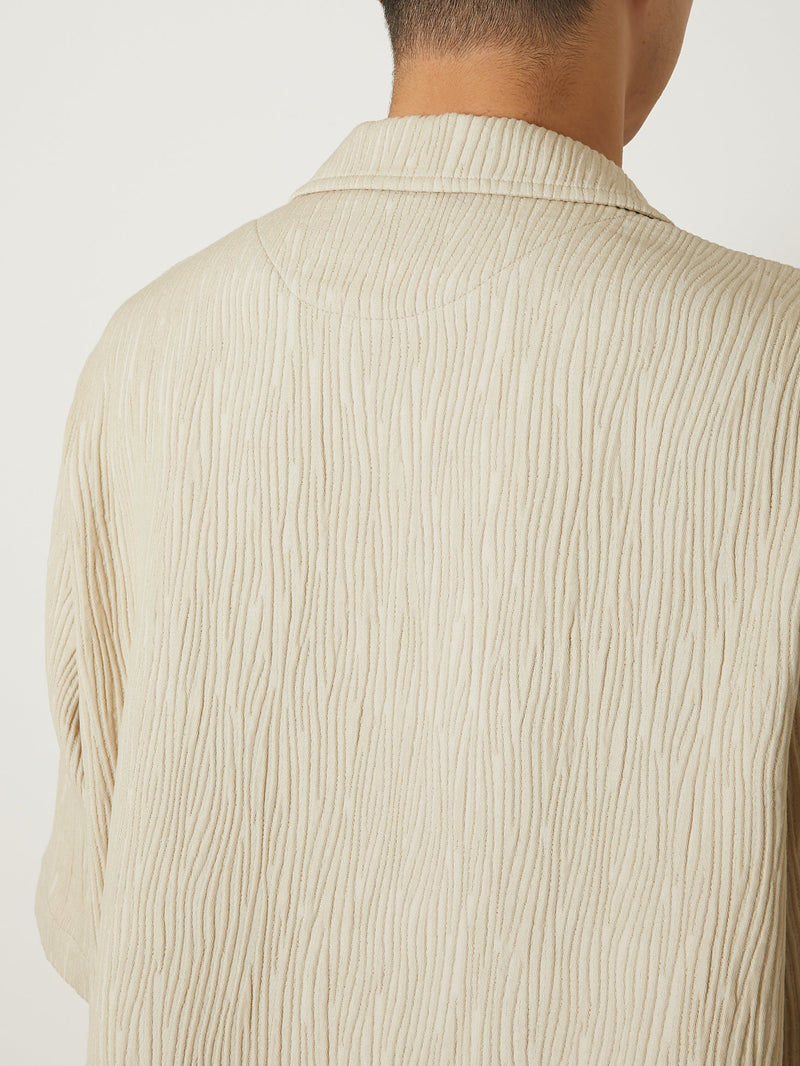 CREPE OPEN COLLAR SHIRTS
