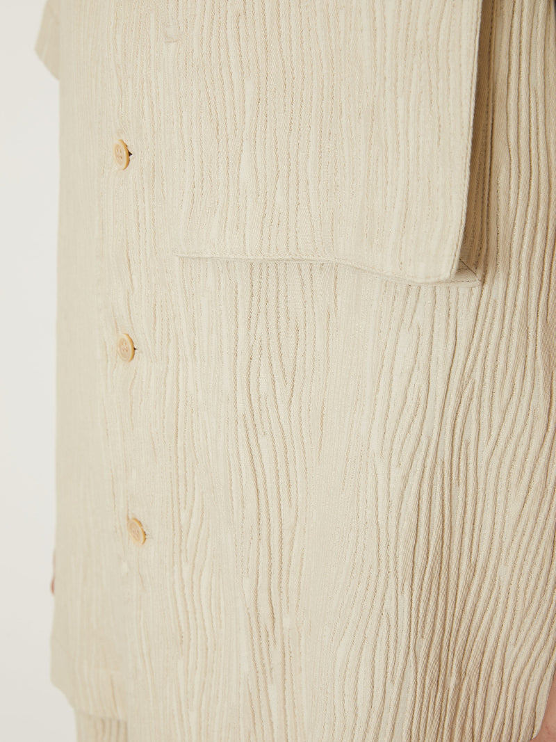 CREPE OPEN COLLAR SHIRTS