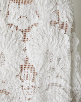 MESH EMBROIDERY ZIP BLOUSON WHITE