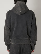 SCULPTURAL EMBROIDERY JERSEY ZIP HOODIE