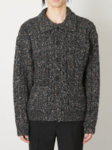 MULTICOLOR CABLE KNIT CARDIGAN