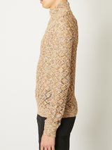 MULTI-COLORED HALF-ZIP KNIT