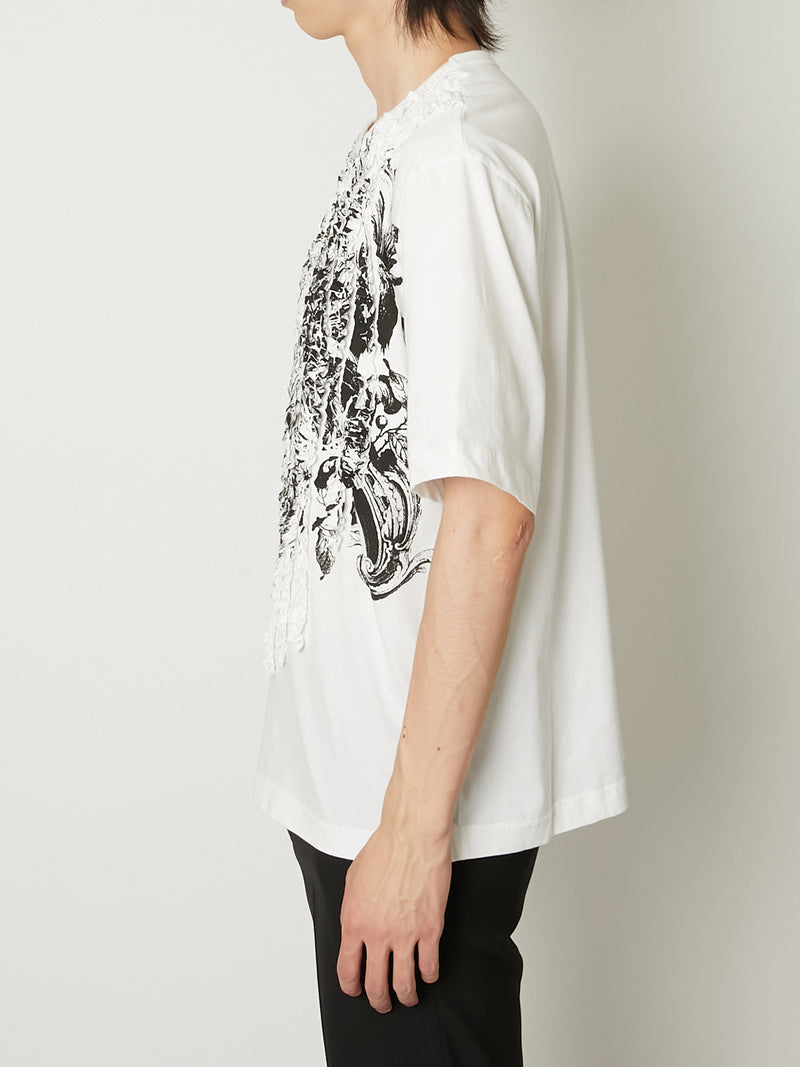 RUFFLE PRINT T-SHIRTS