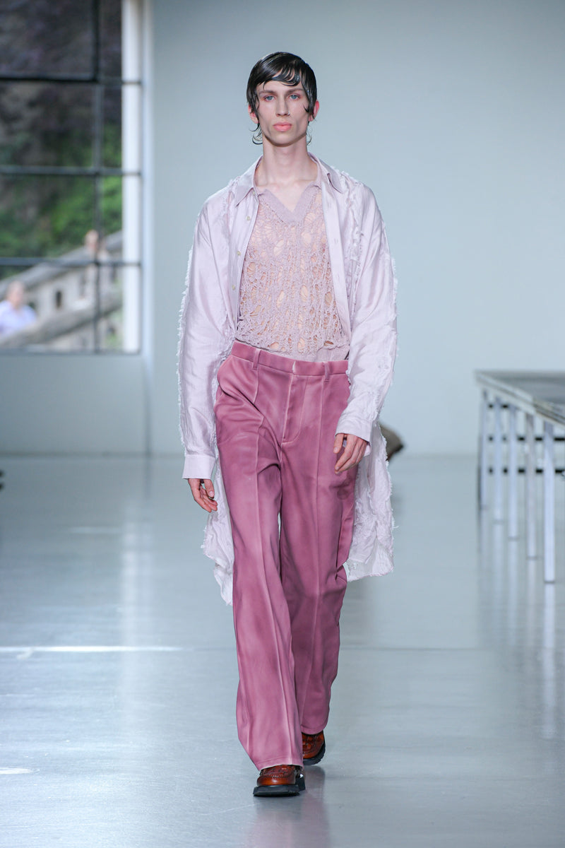 LEATHER COATING SLACKS