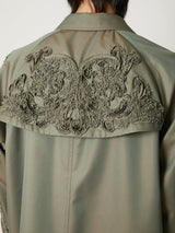 CHAMBRAY SCULPTURE BALMACAAN COAT - TAAKK