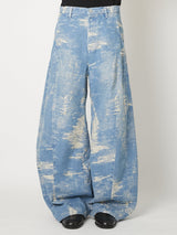 DENIM CURVED PANTS - TAAKK
