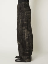 DENIM CURVED PANTS - TAAKK