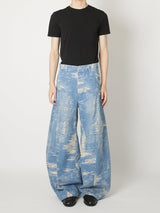 DENIM CURVED PANTS - TAAKK