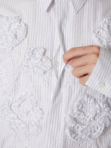 FLOWER EMBROIDERY REGULAR SHIRT - TAAKK