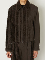 FUR TWEED ZIP BLOUSON - TAAKK