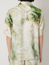 MARBLED PAISLEY SILK SHIRT - TAAKK