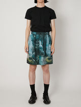 MARBLED PAISLEY SILK SHORTS - TAAKK
