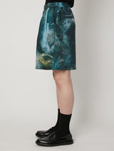 MARBLED PAISLEY SILK SHORTS - TAAKK